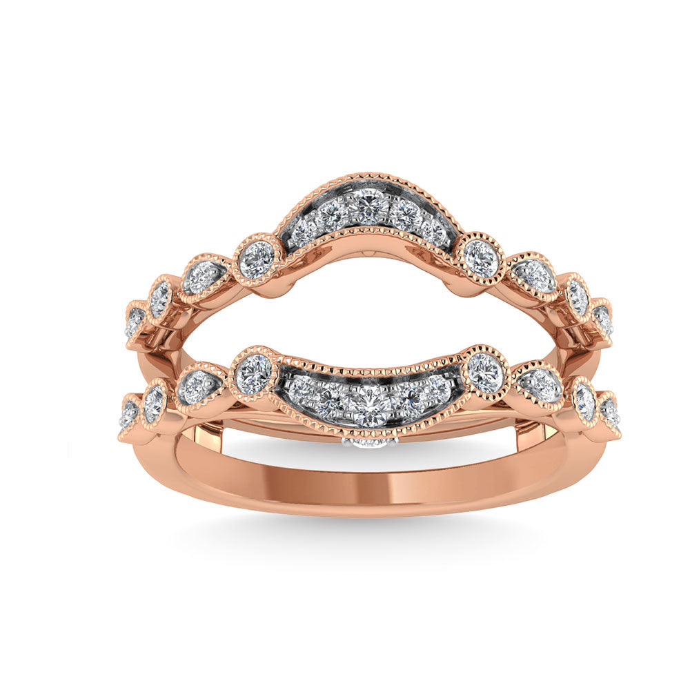 Diamond 1/4 Ct.Tw. Guard Ring in 14K Rose Gold