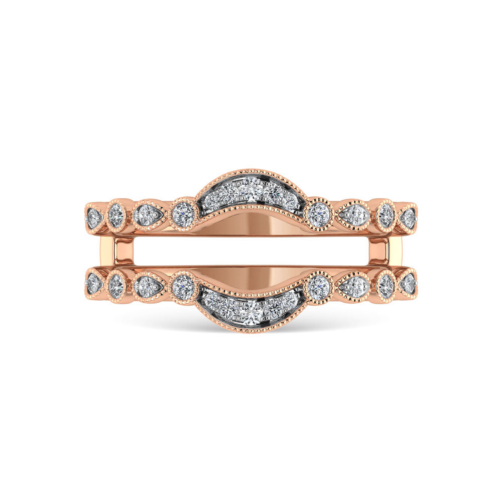 Diamond 1/4 Ct.Tw. Guard Ring in 14K Rose Gold