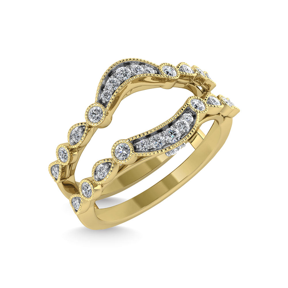 Diamond 1/4 Ct.Tw. Guard Ring in 14K Yellow Gold
