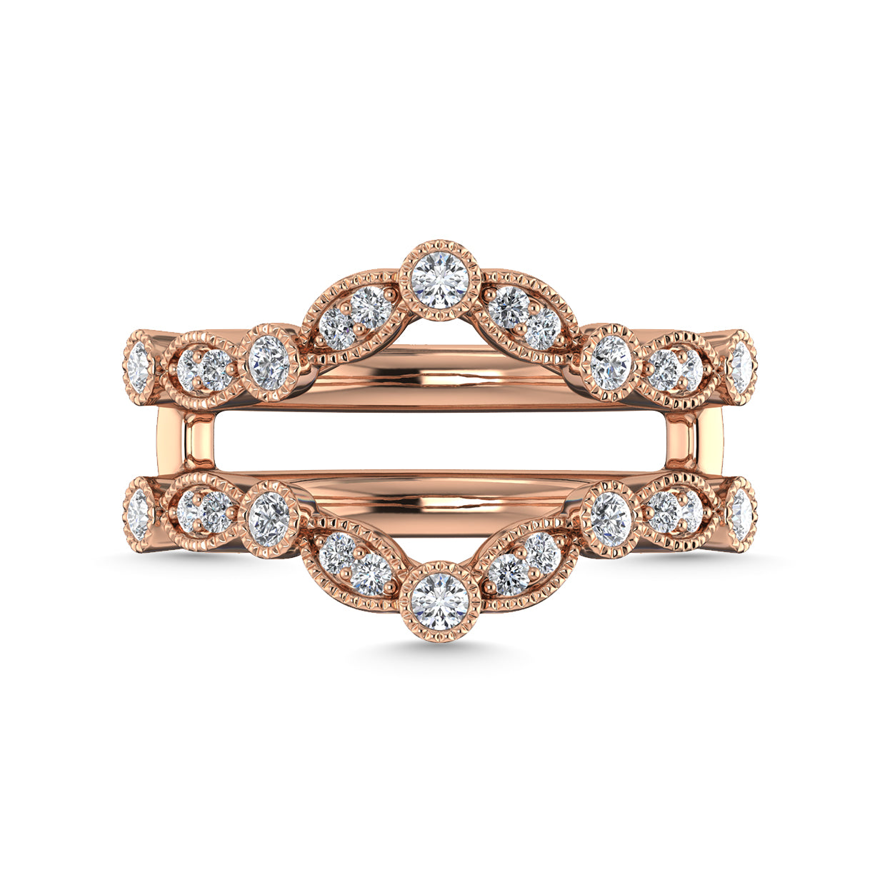 Diamond 3/8 Ct.Tw. Guard Ring in 14K Rose Gold
