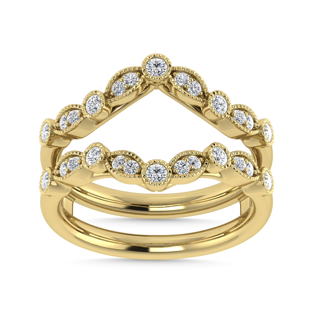 Diamond 3/8 Ct.Tw. Guard Ring in 14K Yellow Gold