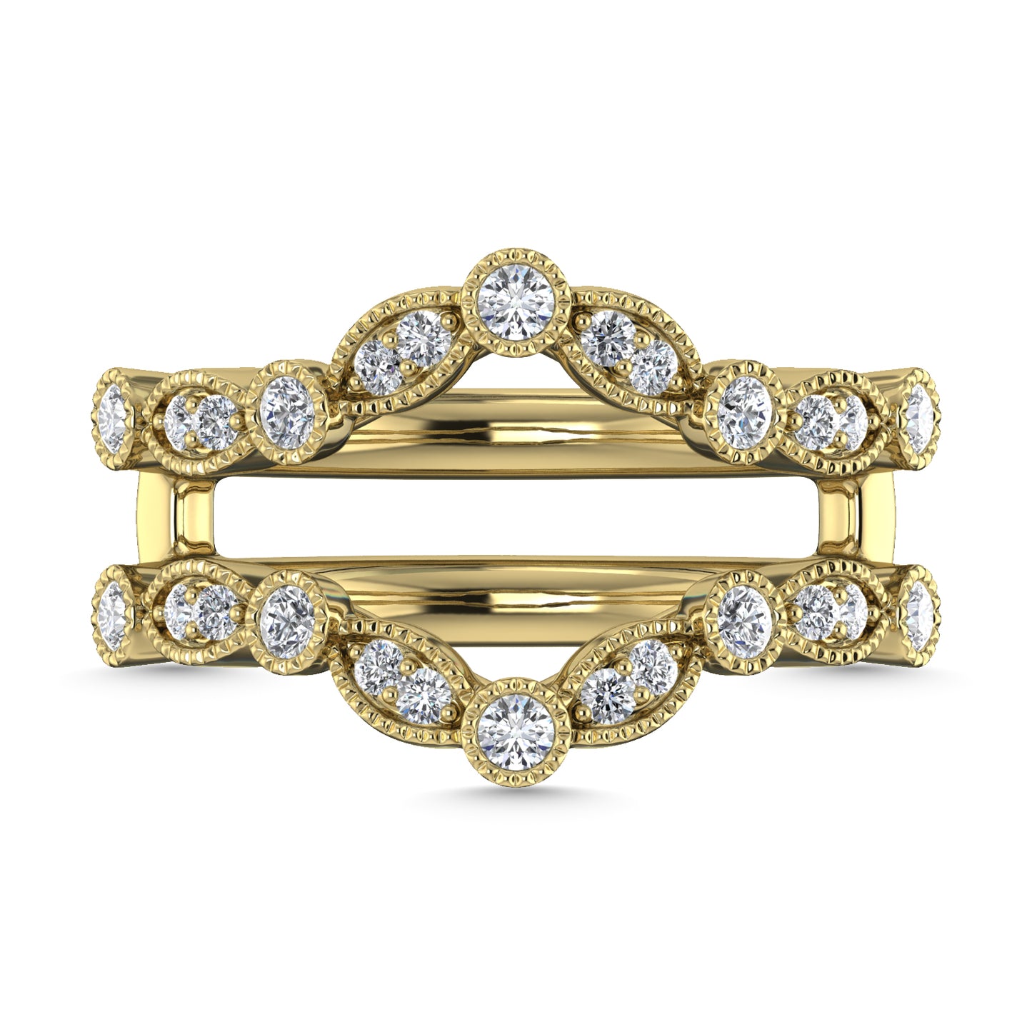 Diamond 3/8 Ct.Tw. Guard Ring in 14K Yellow Gold
