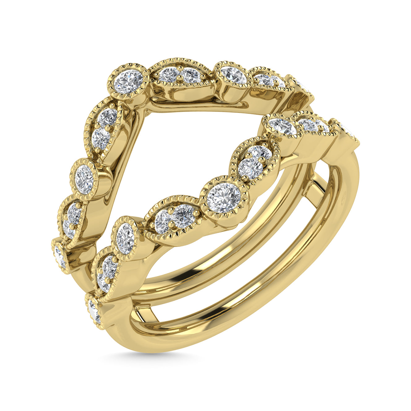 Diamond 3/8 Ct.Tw. Guard Ring in 14K Yellow Gold