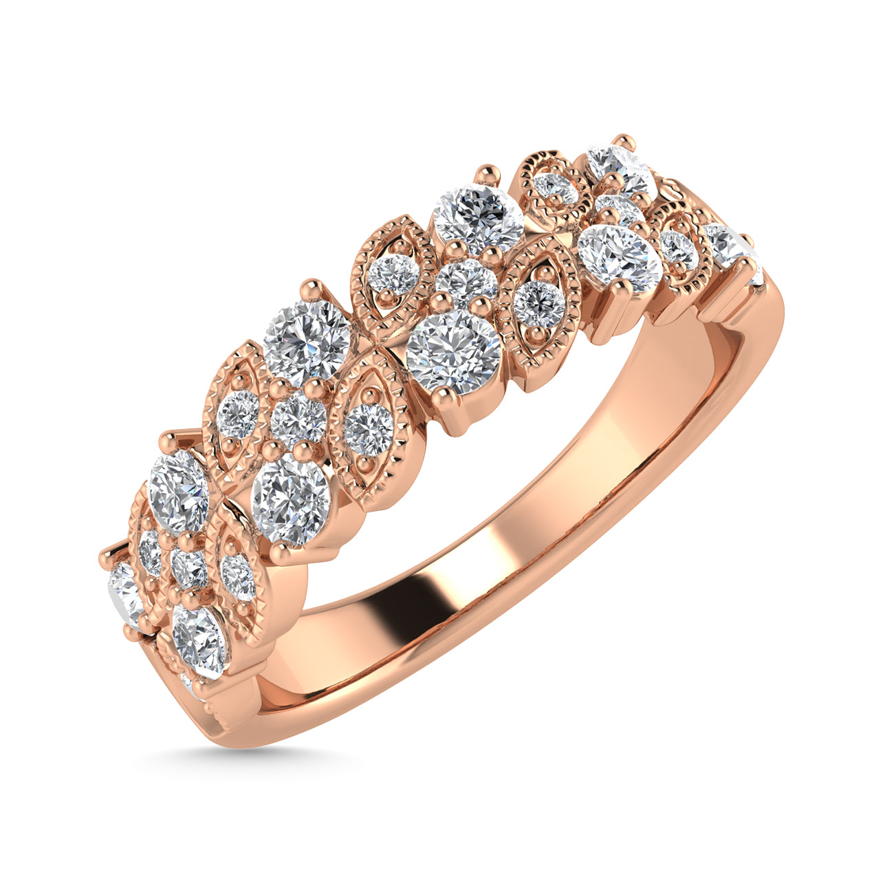 Diamond 1/2 Ct.Tw. Fashion Band in 14K Rose Gold