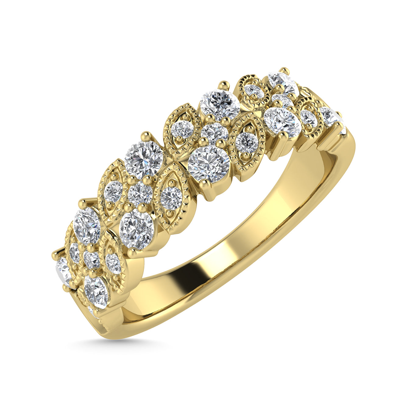 Diamond 1/2 Ct.Tw. Fashion Band in 14K Yellow Gold