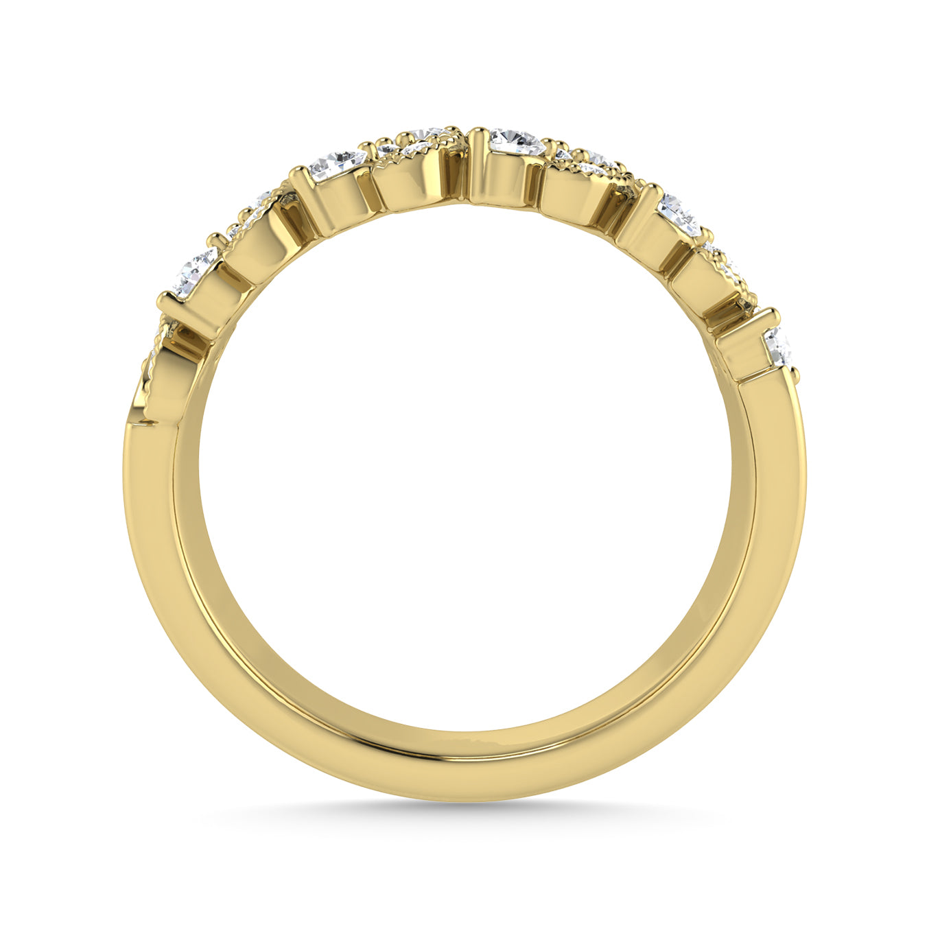 Diamond 1/2 Ct.Tw. Fashion Band in 14K Yellow Gold