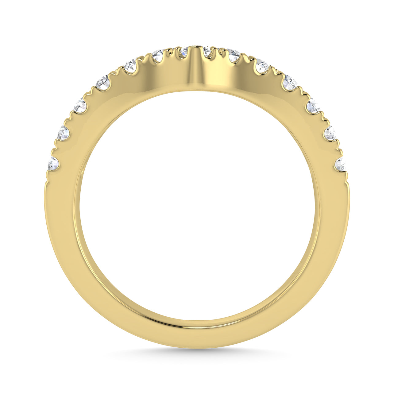 Diamond 1/2 Ct.Tw. Chevron Band in 14K Yellow Gold