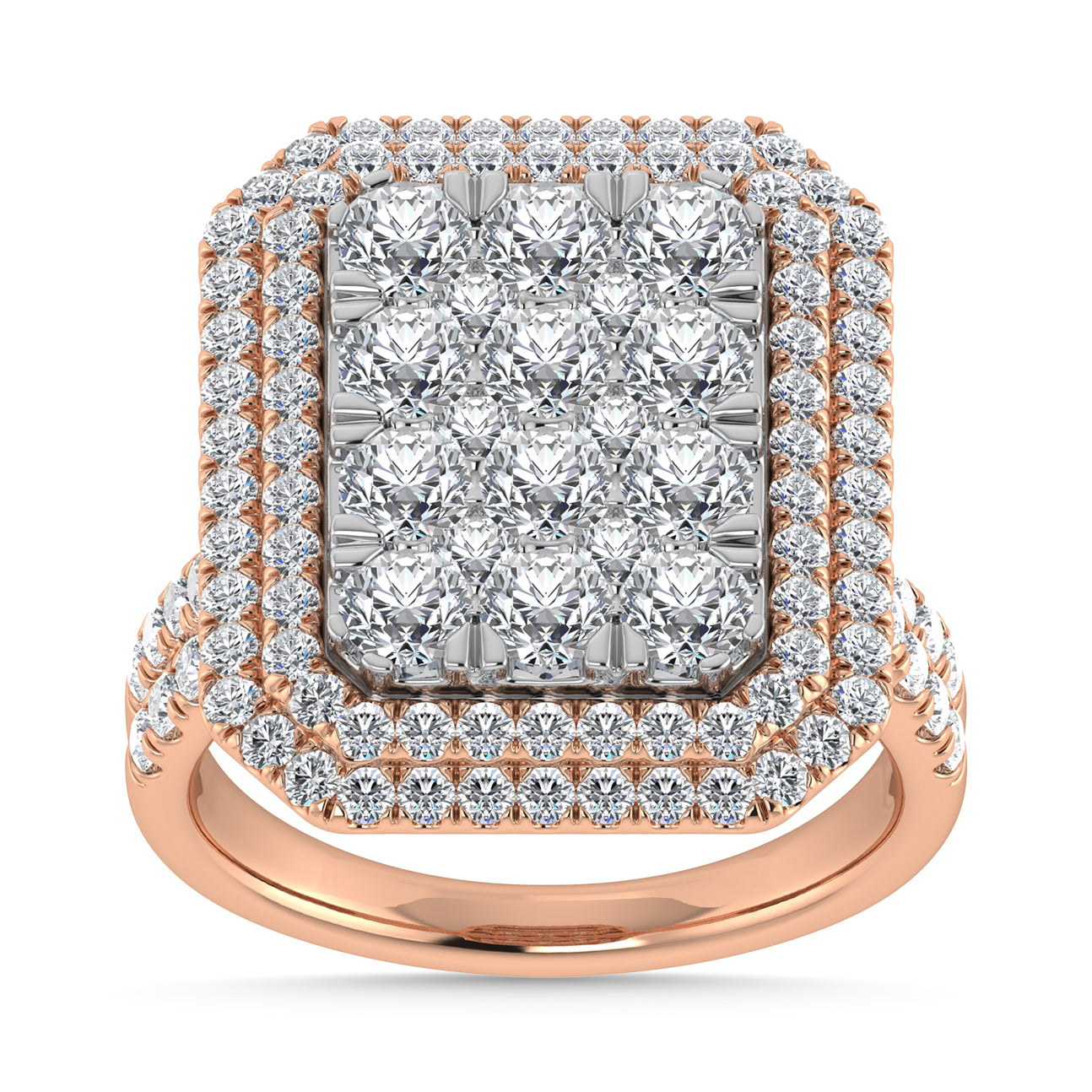 Diamond 3 Ct.Tw. Engagement Ring in 14K Rose Gold