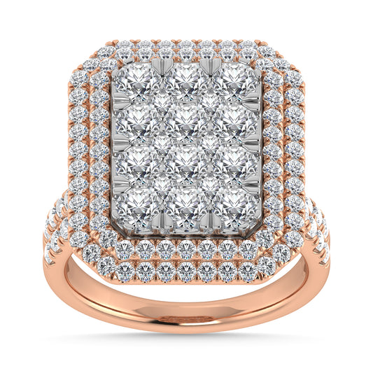 Diamond 3 Ct.Tw. Engagement Ring in 14K Rose Gold