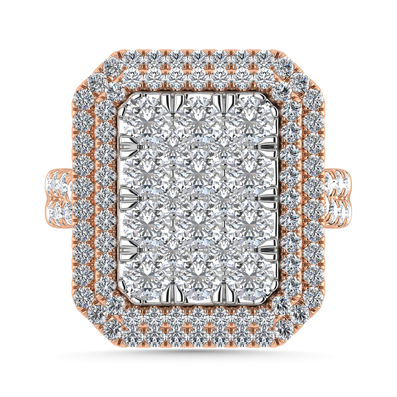 Diamond 3 Ct.Tw. Engagement Ring in 14K Rose Gold