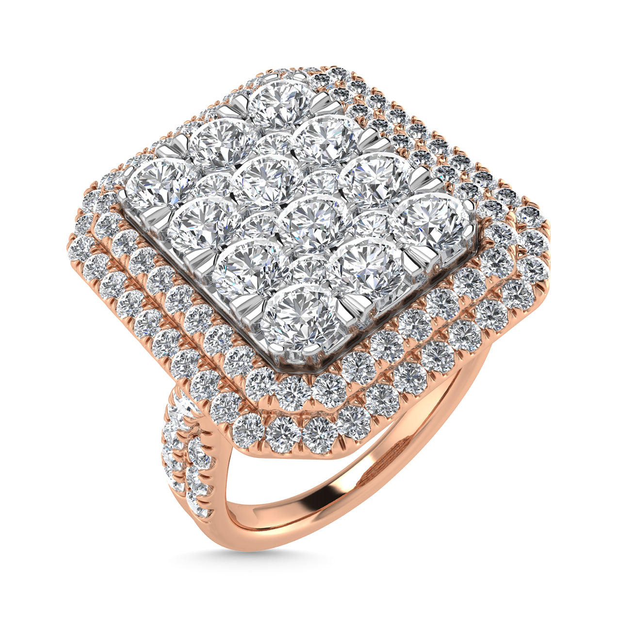 Diamond 3 Ct.Tw. Engagement Ring in 14K Rose Gold