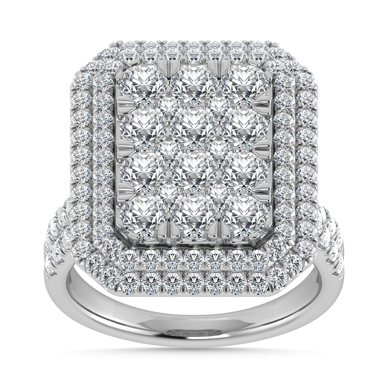 Diamond 3 Ct.Tw. Engagement Ring in 14K White Gold