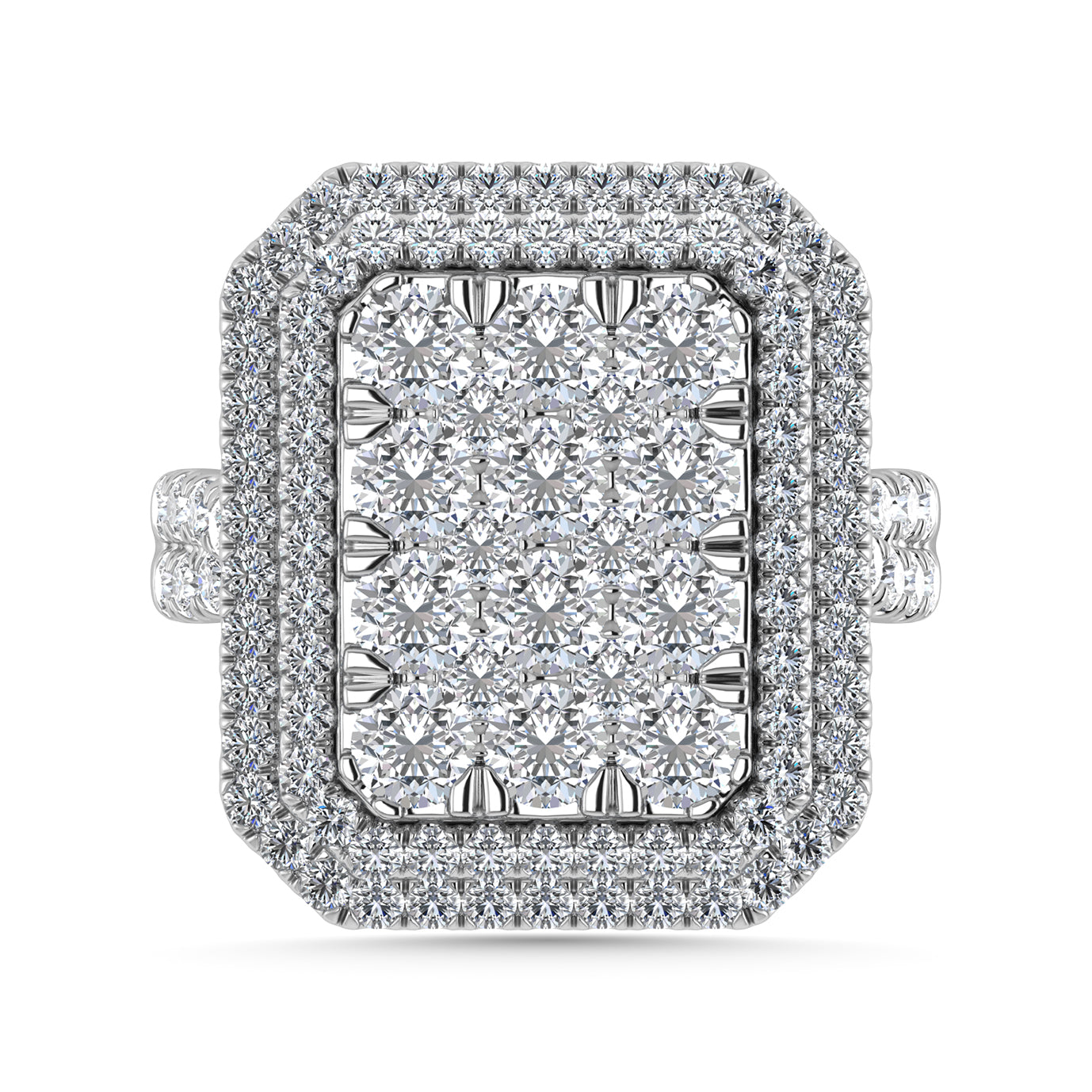 Diamond 3 Ct.Tw. Engagement Ring in 14K White Gold