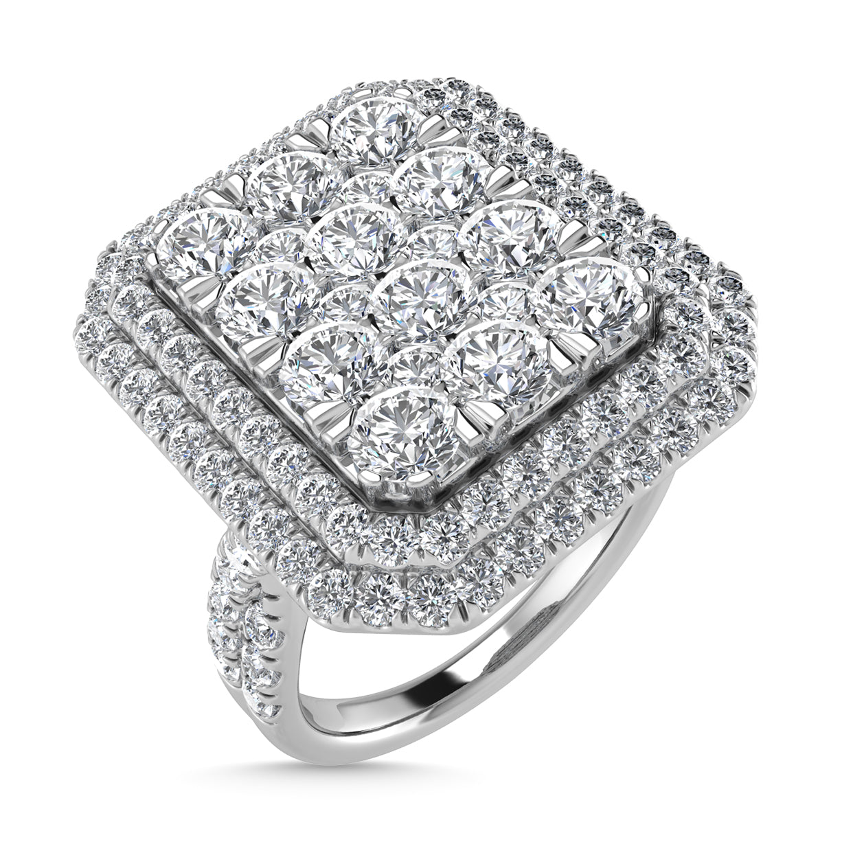 Diamond 3 Ct.Tw. Engagement Ring in 14K White Gold