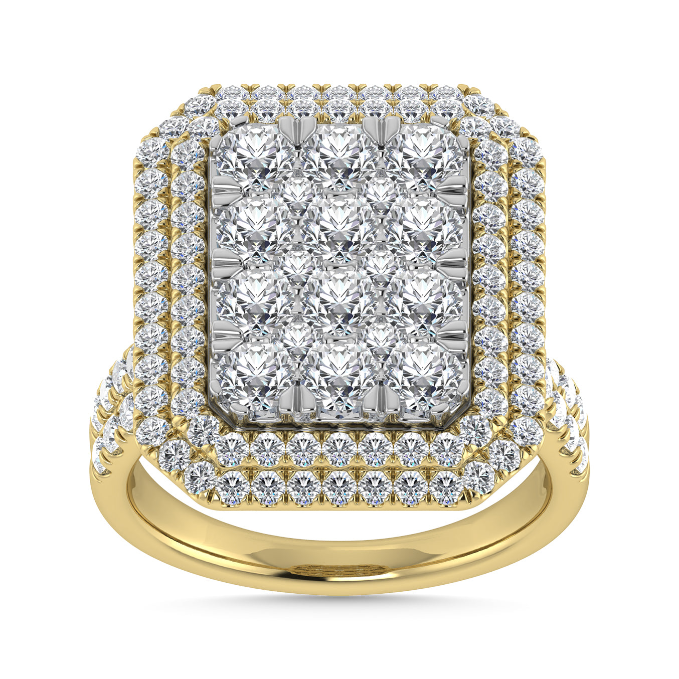 Diamond 3 Ct.Tw. Engagement Ring in 14K Yellow Gold