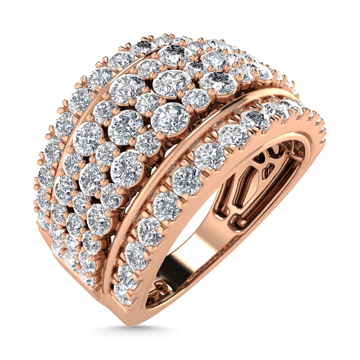 Diamond 2 Ct.Tw. Fashion Ring in 14K Rose Gold