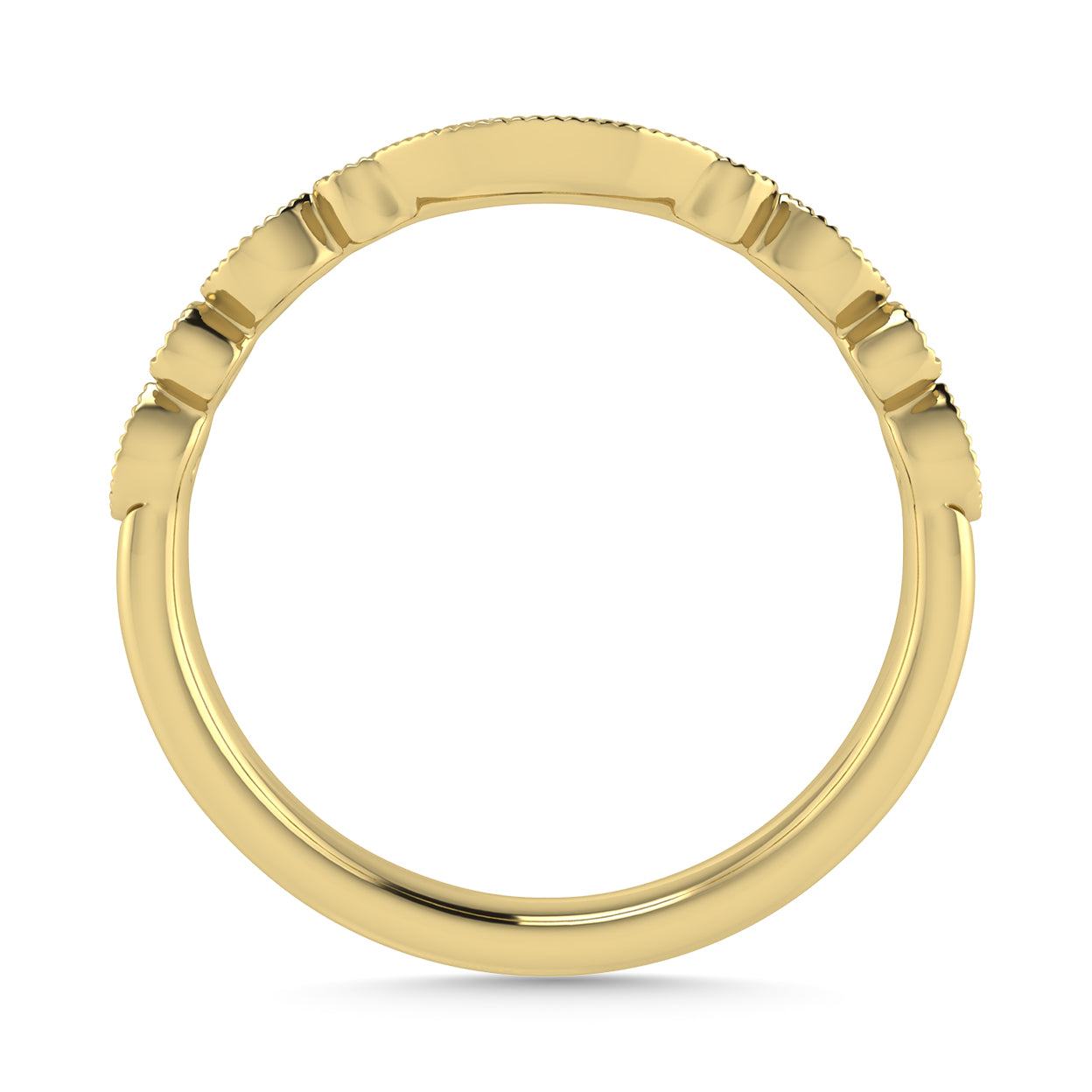 Diamond 1/10 Ct.Tw. Chevron Band in 14K Yellow Gold
