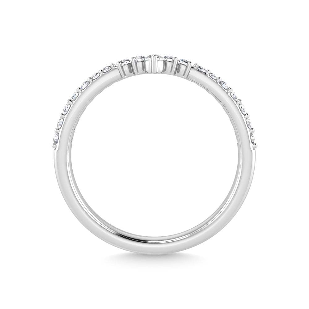 14K White Gold Diamond 1/5 Ct.Tw. Chevron Band