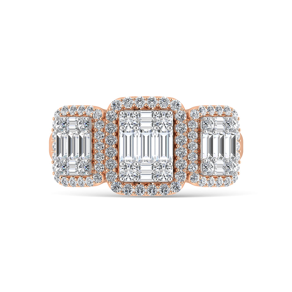14K Rose Gold Diamond 1 Ct.Tw. Engagement Ring