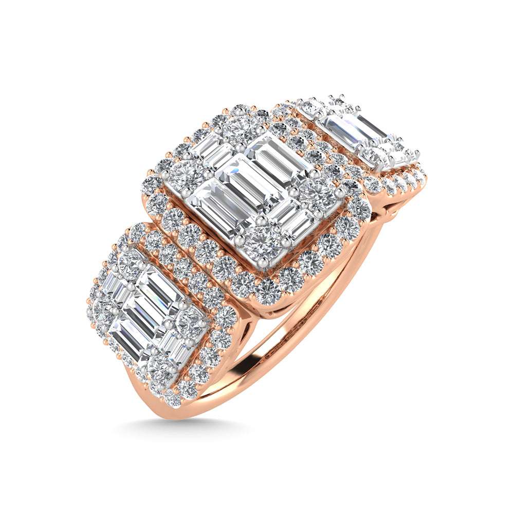 14K Rose Gold Diamond 1 Ct.Tw. Engagement Ring