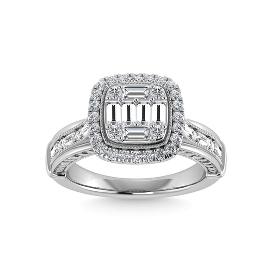 14K White Gold Diamond 3/4 Ct.Tw. Engagement Ring