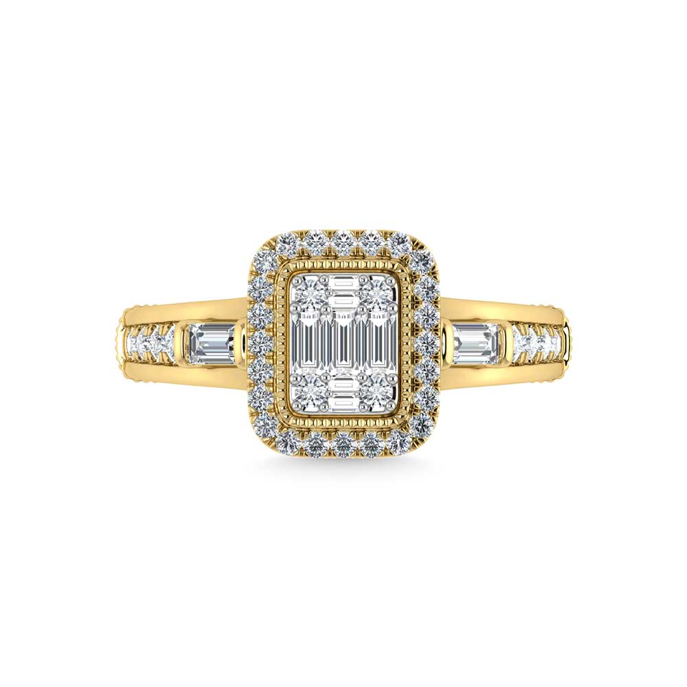 14K Yellow Gold Diamond 5/8 Ct.Tw. Engagement Ring