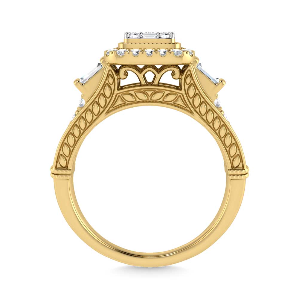 14K Yellow Gold Diamond 5/8 Ct.Tw. Engagement Ring