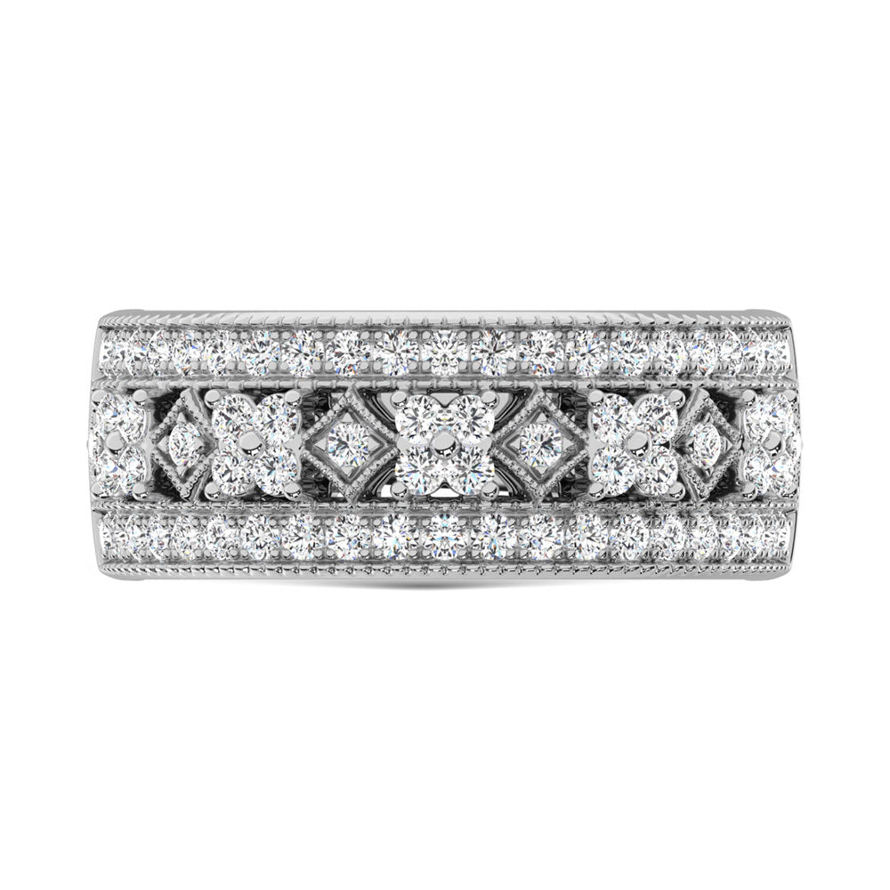 14K White Gold Diamond 3/4 Ct.Tw. Fashion Band