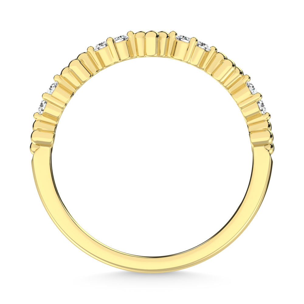 14K Yellow Gold Diamond 1/6 Ct.Tw. Stackable Ring