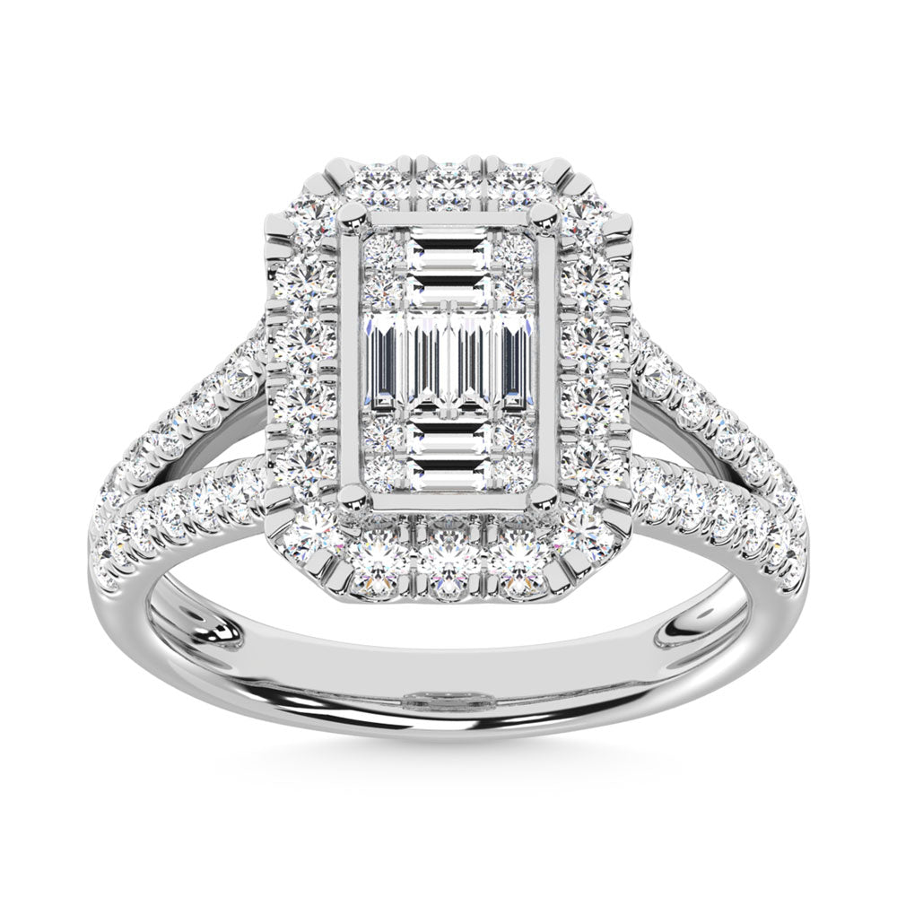 14K White Gold Diamond 1 1/2 Ct.Tw. Engagement Ring