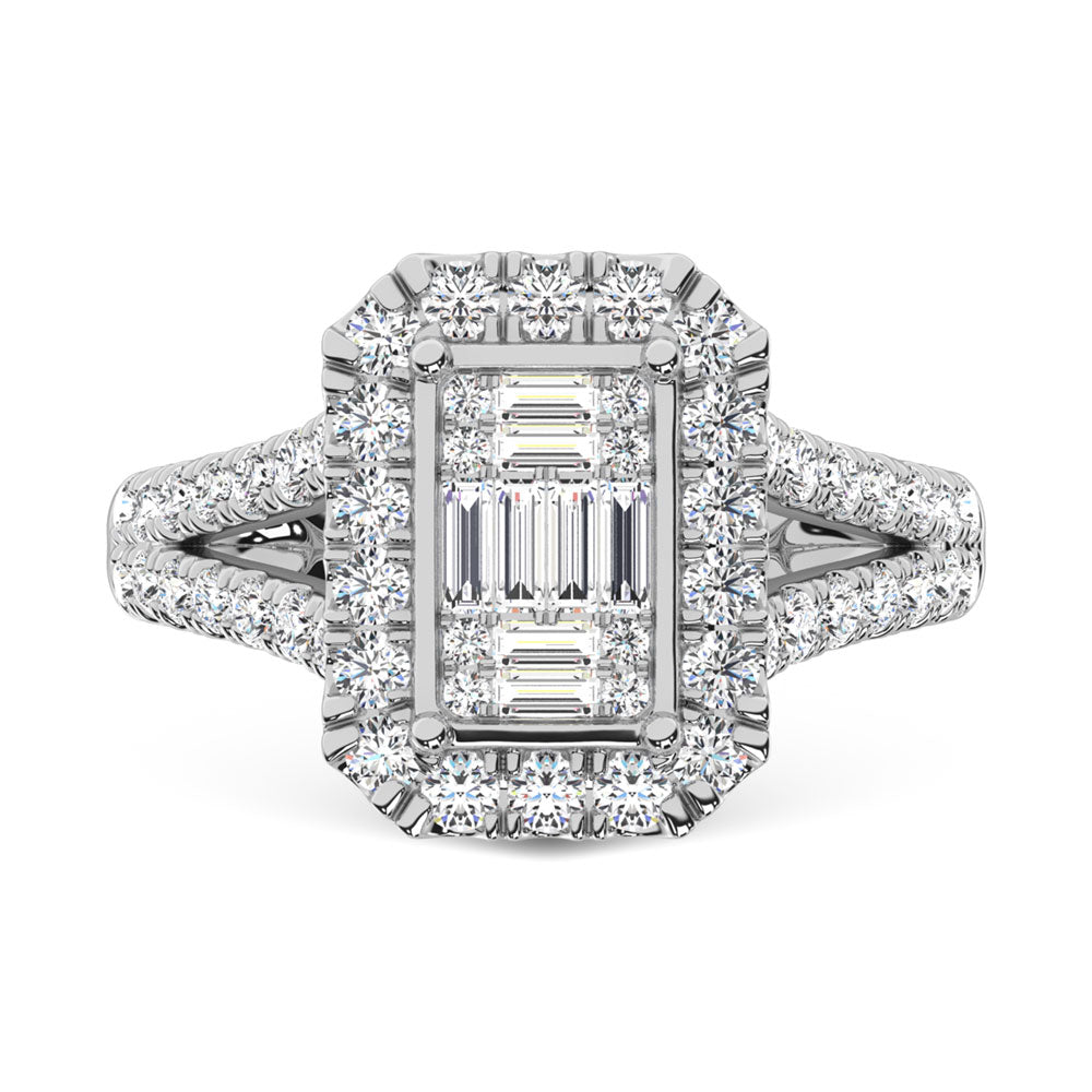 14K White Gold Diamond 1 1/2 Ct.Tw. Engagement Ring