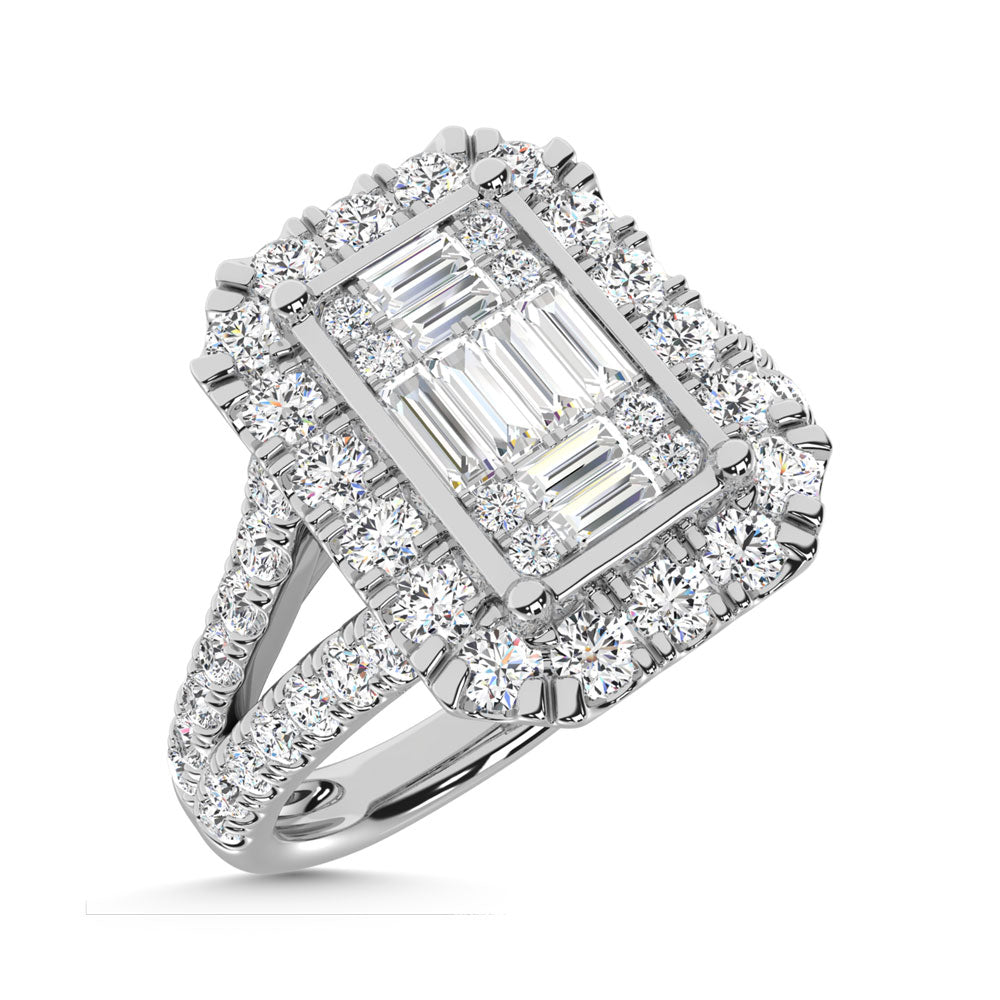 14K White Gold Diamond 1 1/2 Ct.Tw. Engagement Ring