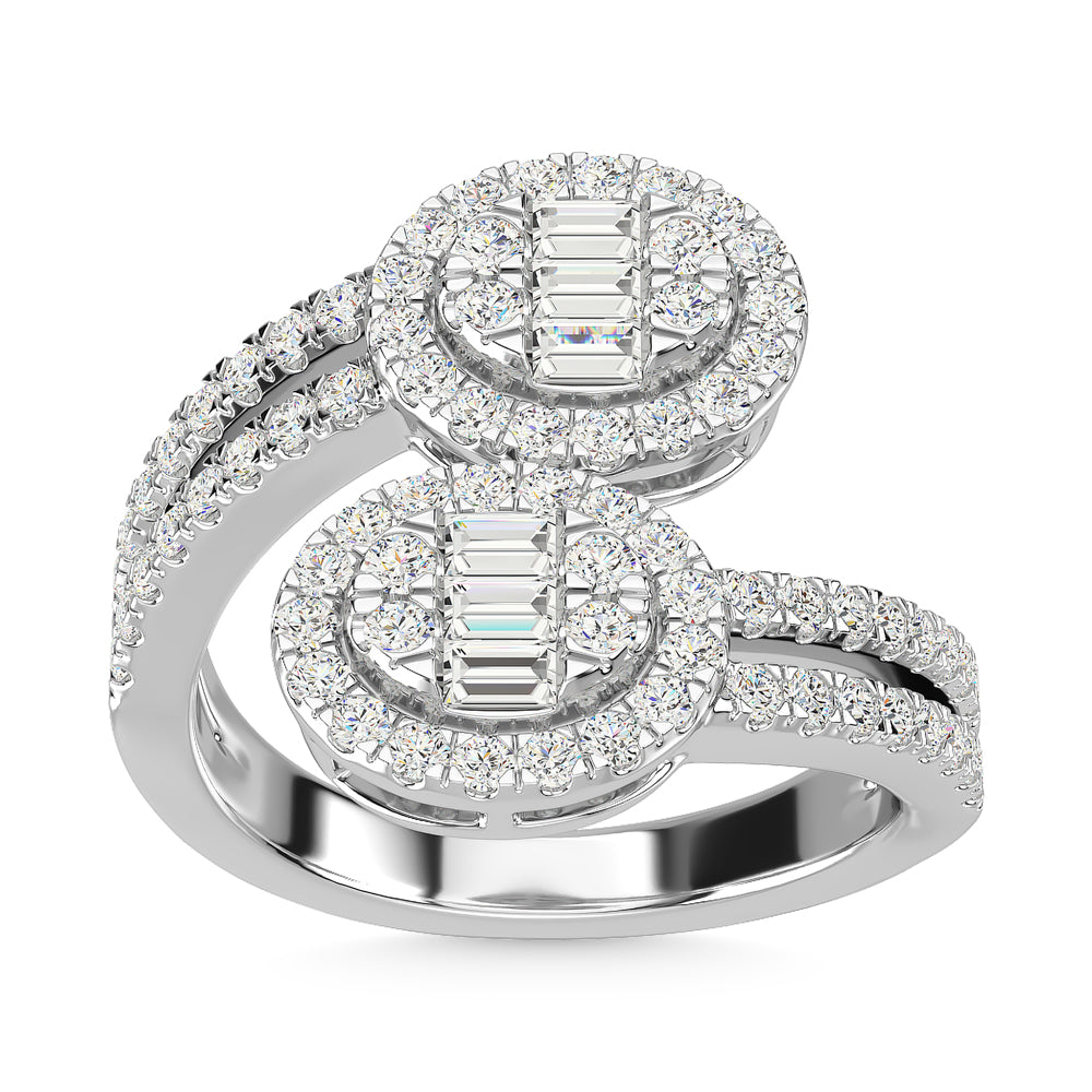 14K White Gold Diamond 1 Ct.Tw. Fashion Ring