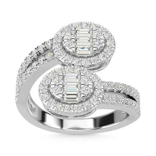 14K White Gold Diamond 1 Ct.Tw. Fashion Ring