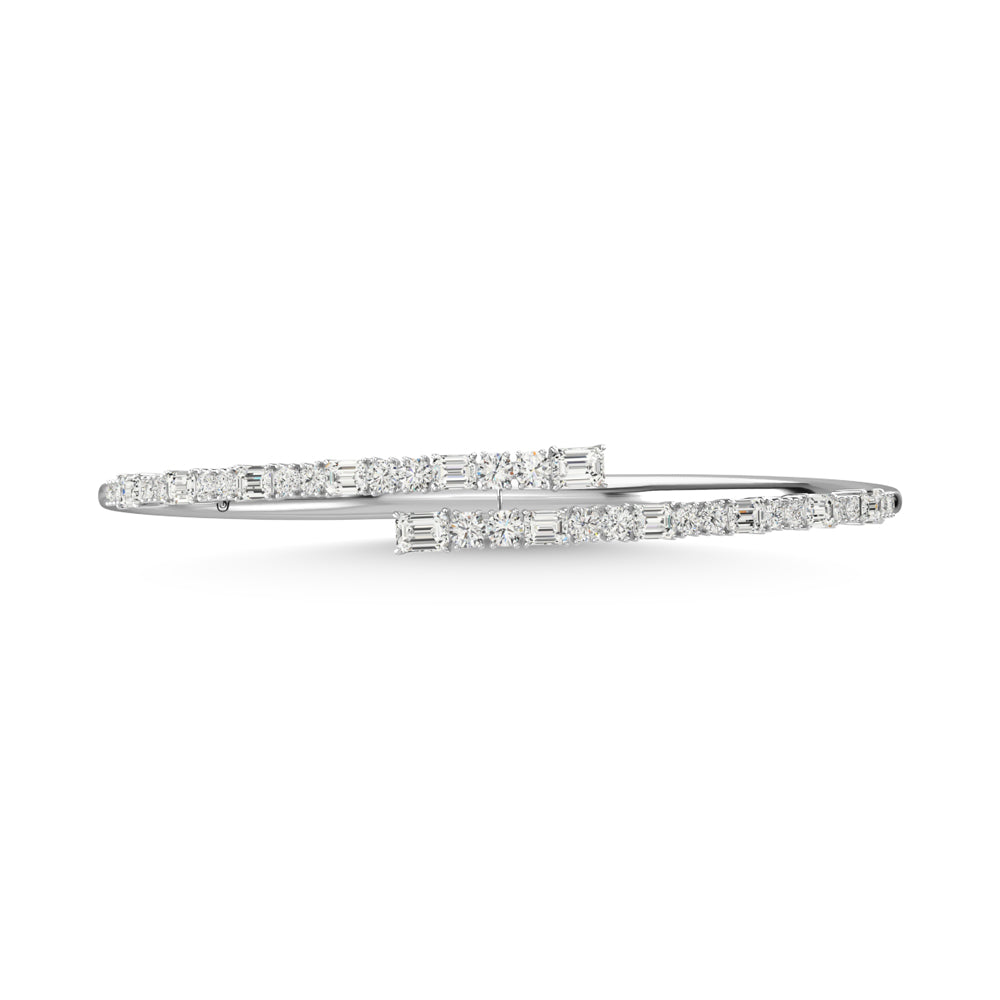 14K White Gold Diamond 2 5/8 Ct.Tw. Fashion Bangle