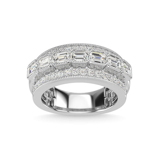 14K White Gold Diamond 1 5/8 Ct.Tw Fashion Ring