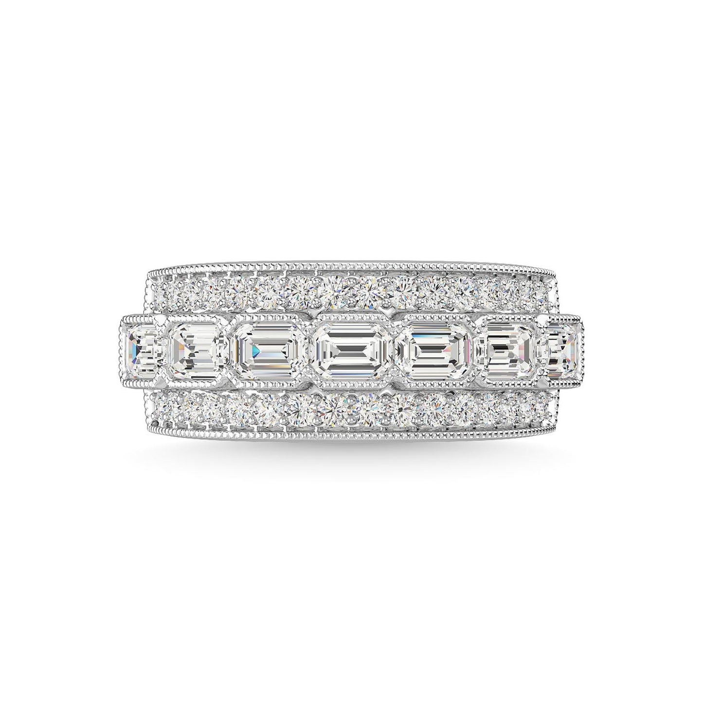 14K White Gold Diamond 1 5/8 Ct.Tw Fashion Ring