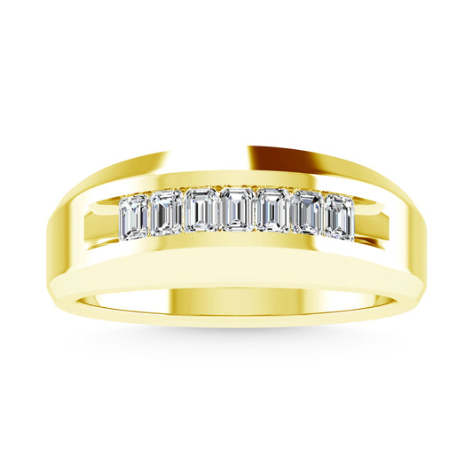 14K Yellow Gold Diamond 5/8 Ct.Tw. Men?s Wedding Band