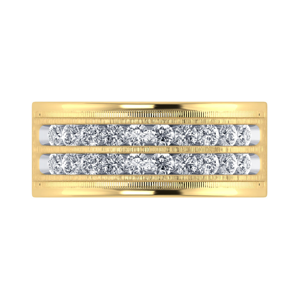 14K Yellow Gold Diamond 1 Ct.Tw. Men?s Band