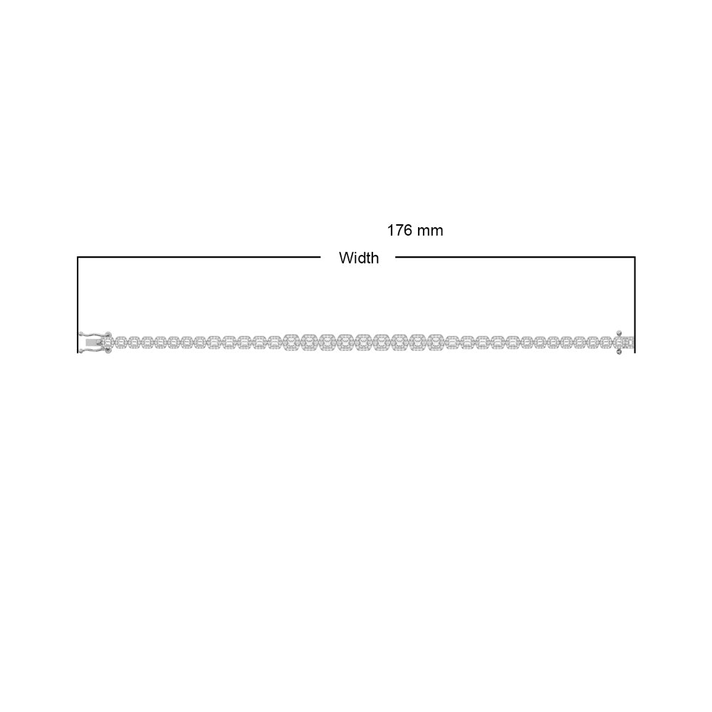 14K White Gold Diamond 2 1/3 Ct.Tw. Fashion Bracelet