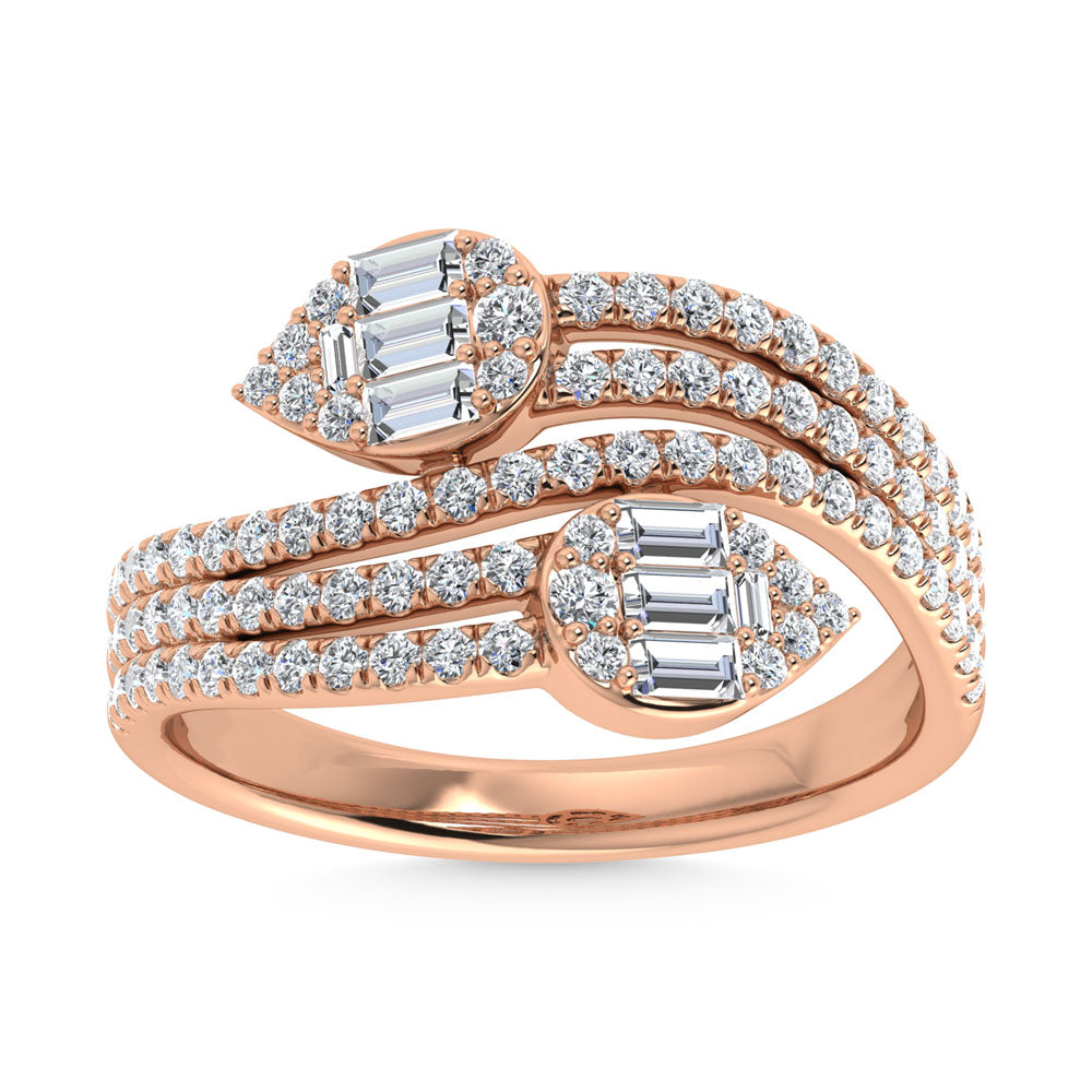 14K Rose Gold Diamond 3/4 Ct.Tw. Fashion Ring