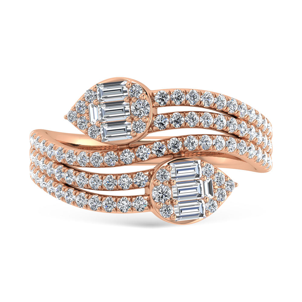 14K Rose Gold Diamond 3/4 Ct.Tw. Fashion Ring