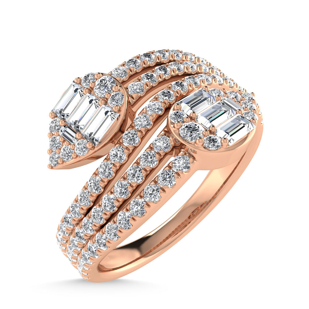 14K Rose Gold Diamond 3/4 Ct.Tw. Fashion Ring