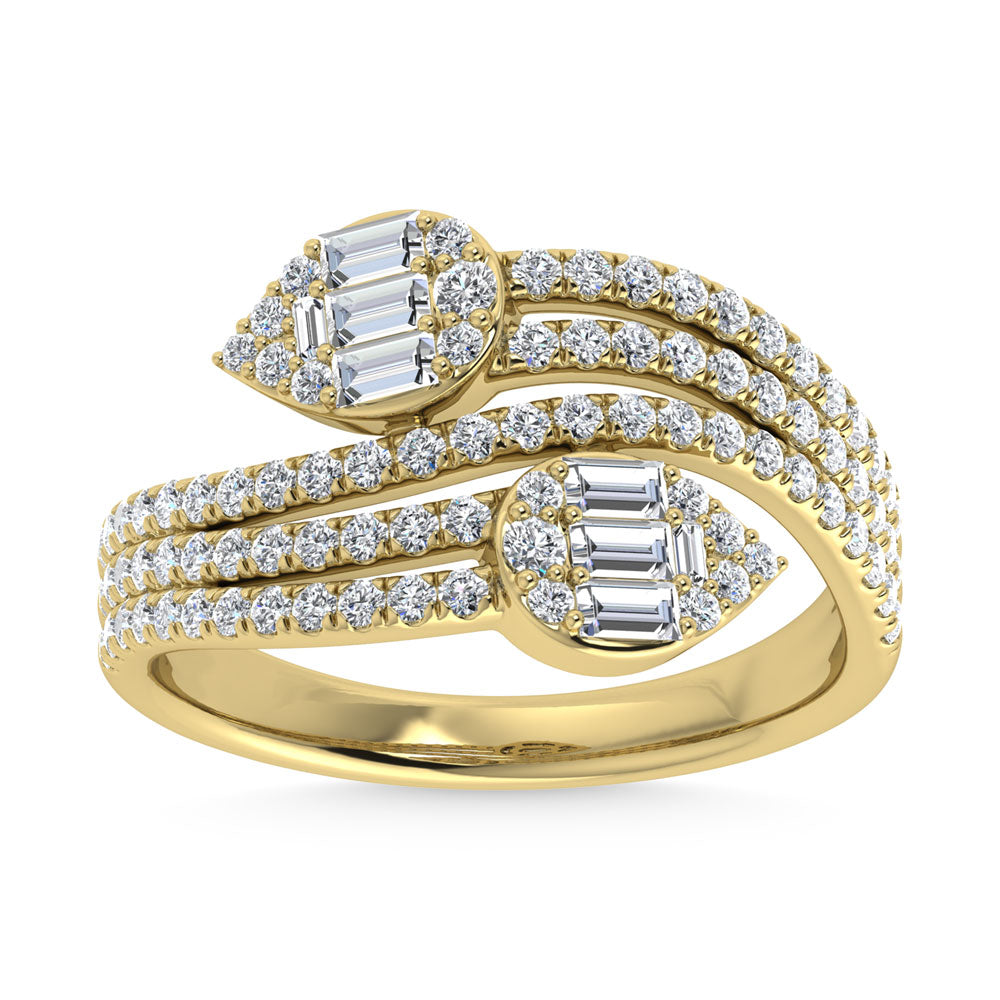 14K Yellow Gold Diamond 3/4 Ct.Tw. Fashion Ring