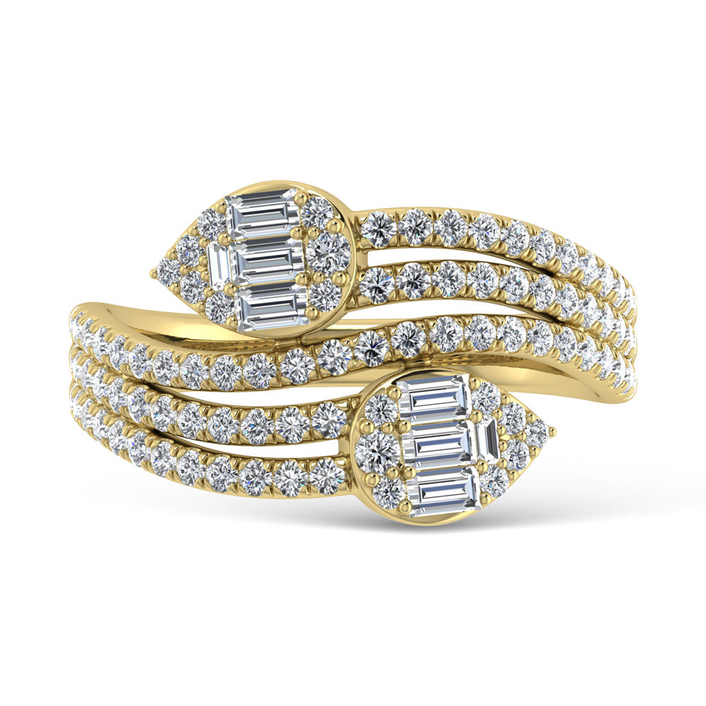 14K Yellow Gold Diamond 3/4 Ct.Tw. Fashion Ring
