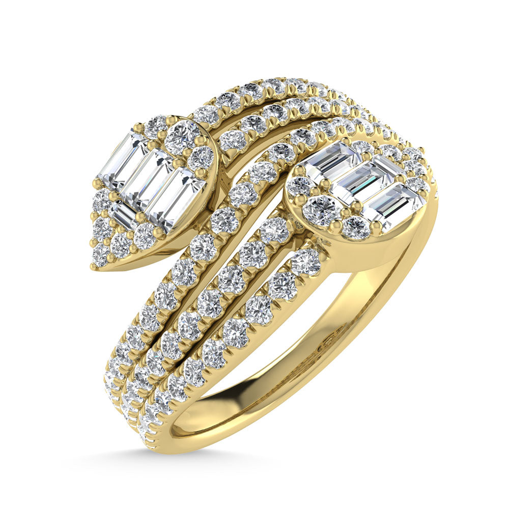 14K Yellow Gold Diamond 3/4 Ct.Tw. Fashion Ring