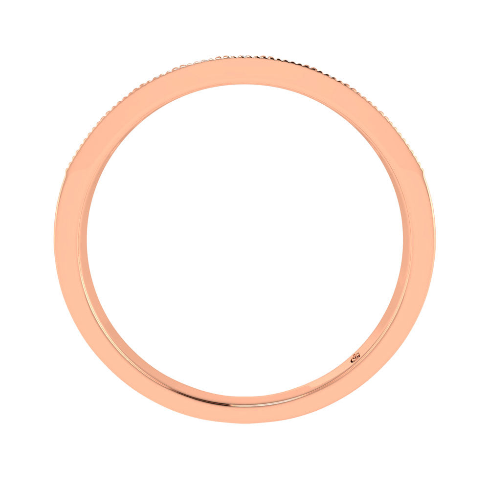 14K Rose Gold Diamond 1/4.Ct. Tw. Men?s Machine Band