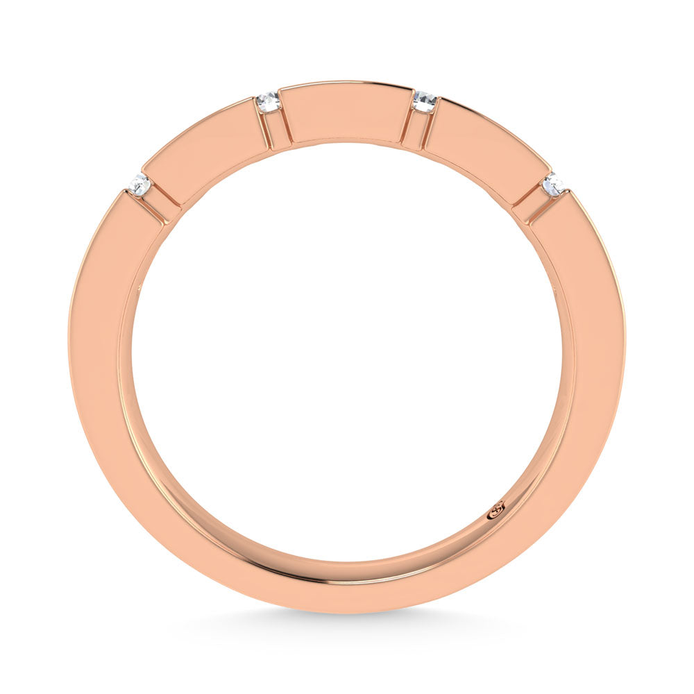 14K Rose Gold Diamond 1/2.Ct. Tw. Men?s Machine Band