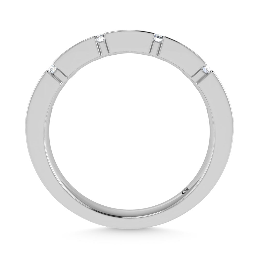 14K White Gold Diamond 1/2.Ct. Tw. Men?s Machine Band
