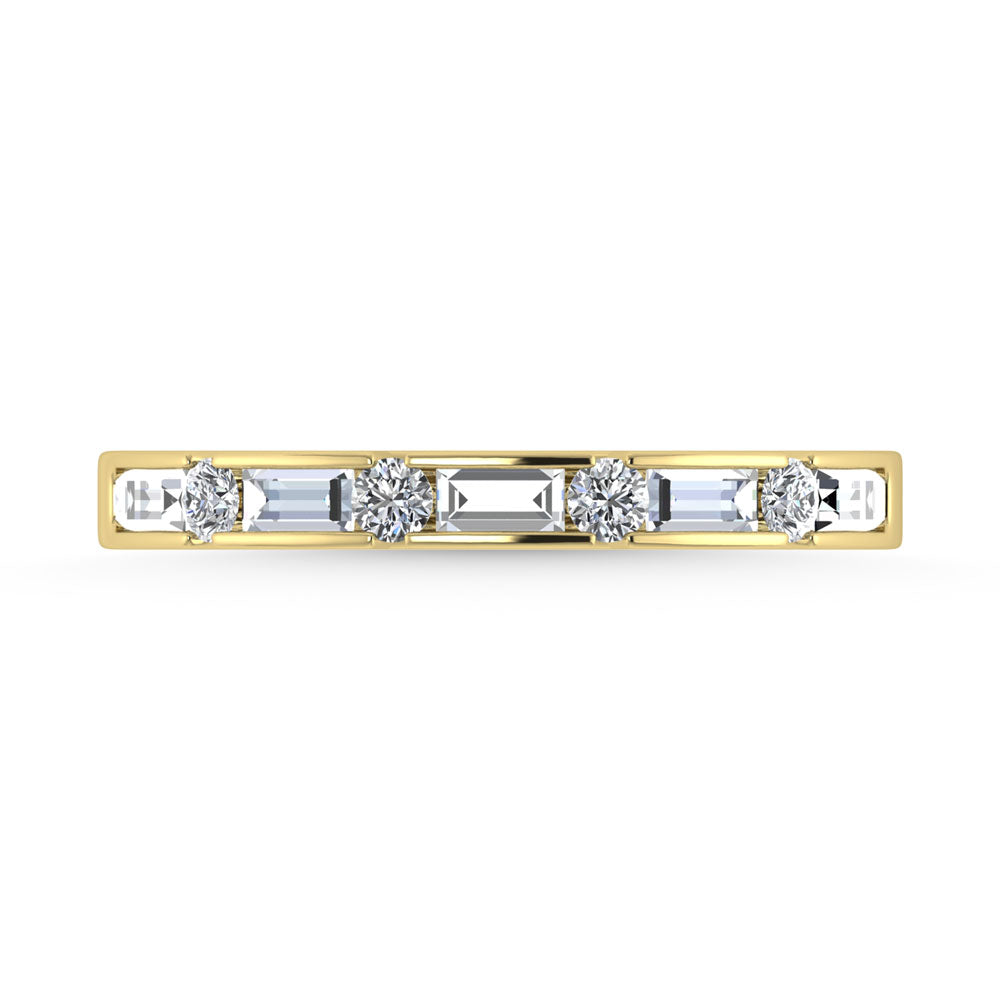 14K Yellow Gold Diamond 1/2.Ct. Tw. Men?s Machine Band